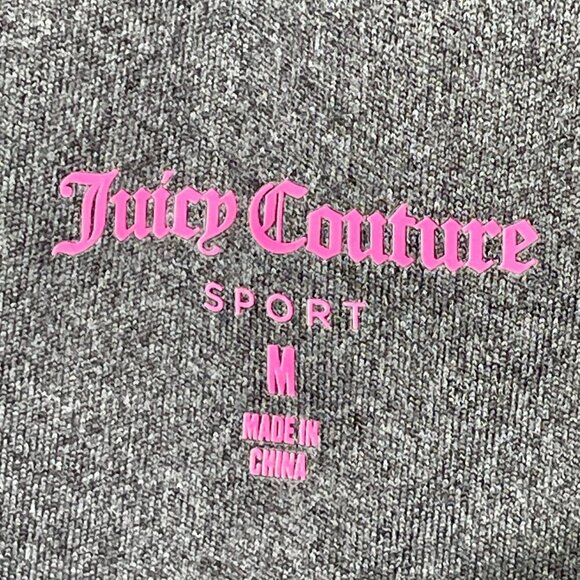 NWOT Juicy Couture Sport Cropped Hi-Rise Logo Leggings Gray Size Medium - Picture 6 of 11